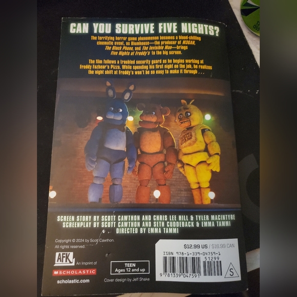 COPY - The official movie novel Five Nights at Freddys book adapted by Andrea W… - Picture 2 of 2